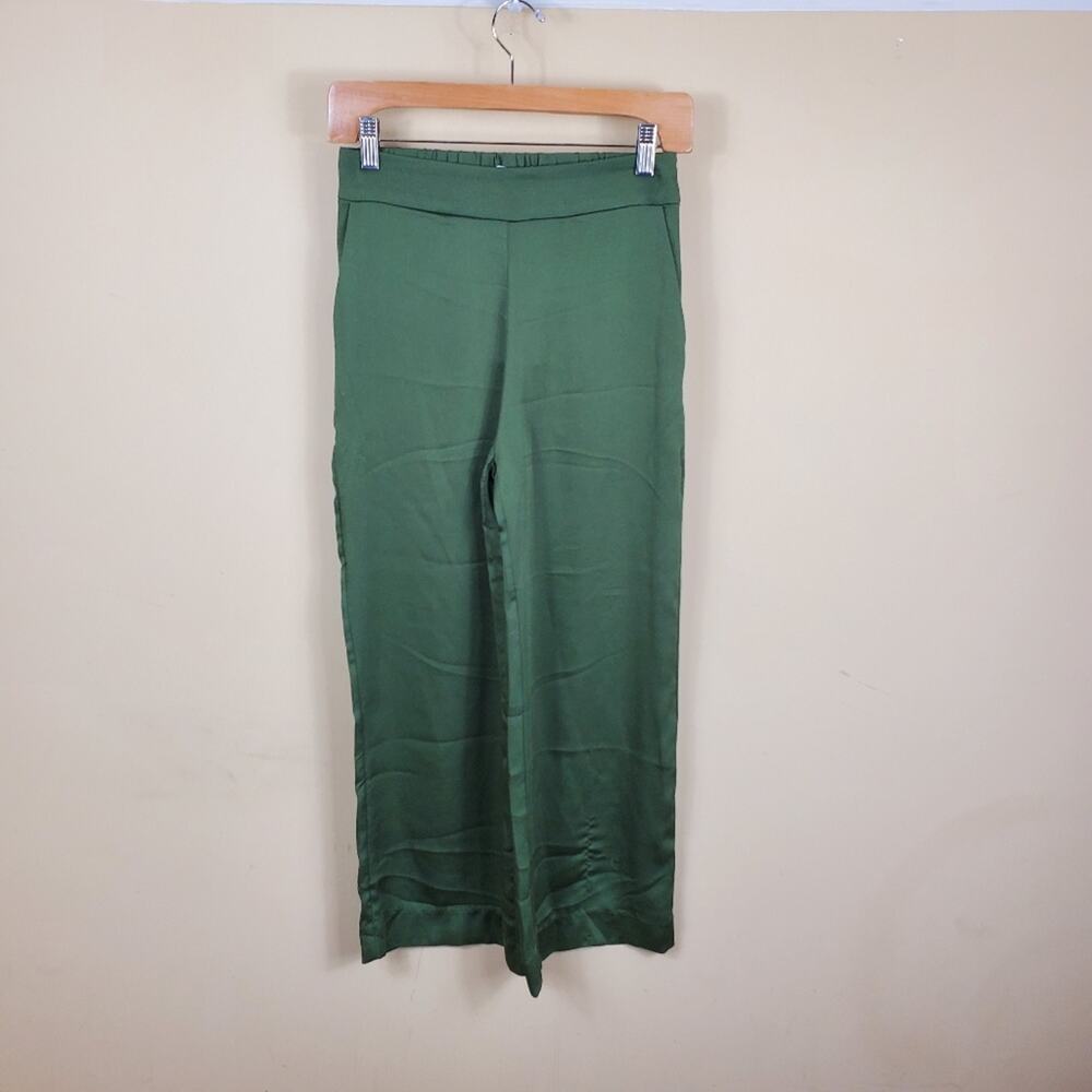 Olivia James High Rise Penelope Straight-leg Pant in Olive XS